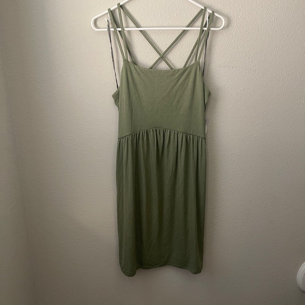 Old Navy Sage Green Strappy Mini Dress